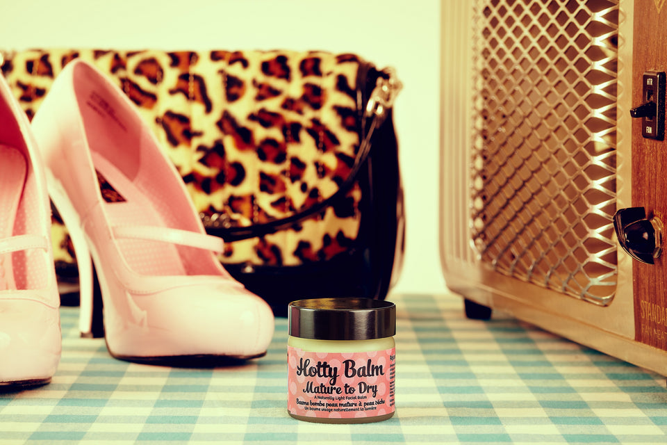 An all natural non-toxic skincare formula for dry skin, wrinkles and eczema in a 2 oz. glass jar.