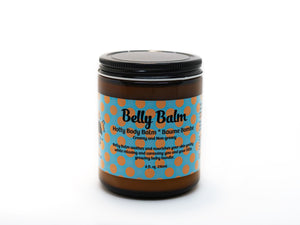 Belly Balms! Hotty Body Belly Balm nourishes skin gently while relaxing and soothing a growing baby belly. This balm contains natural properties that help to keep skin healthy, moisturized and itch-free while your body makes room for a new addition. Our Belly Balm can also help reduce the browning of stretch marks. It is a creamy texture and contains a delicate scent. The shea and beeswax base contain lightening properties to aid in reducing hyperpigmentation of the skin.