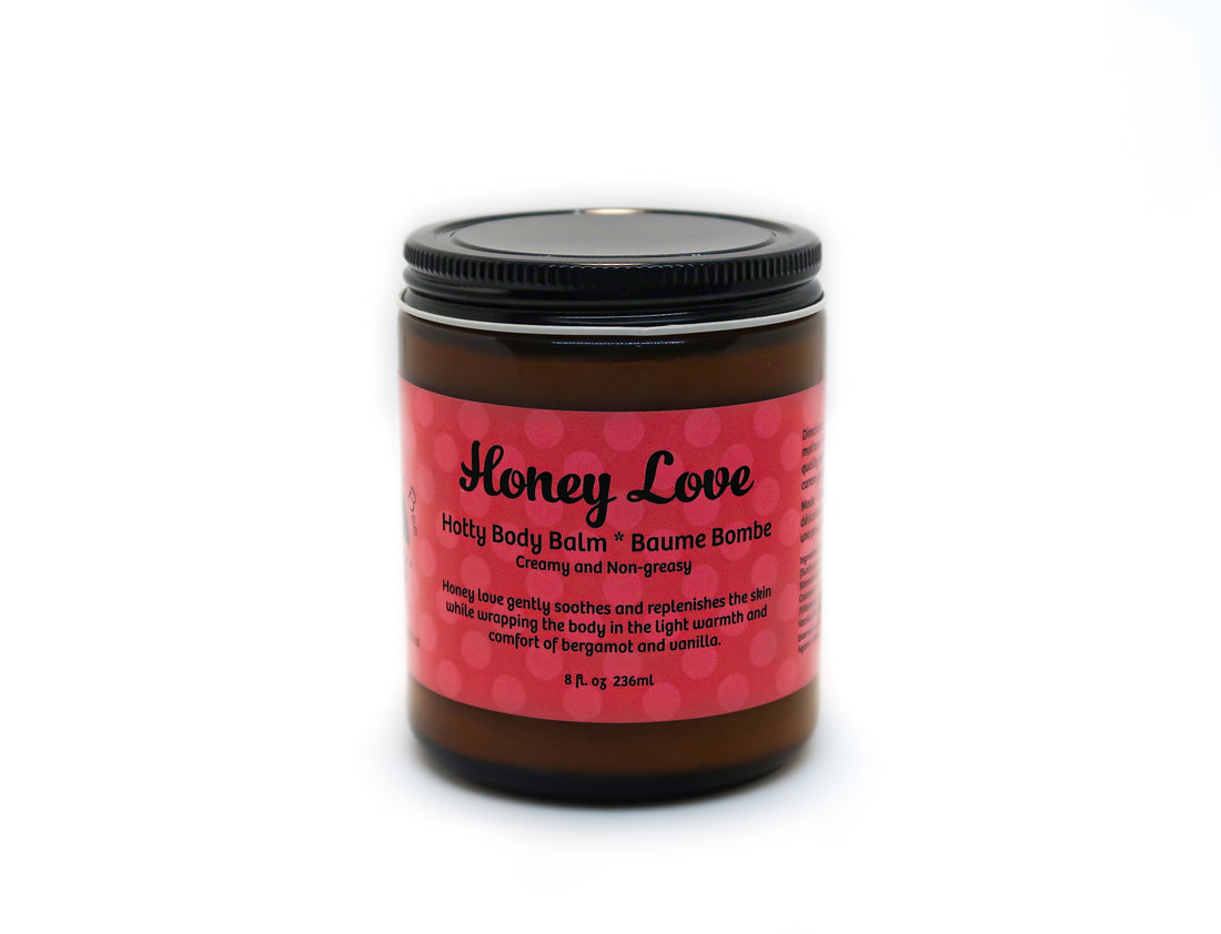Body Balms! Honey Love Hotty Body Balm is our goddess blend. This gorgeous skincare formula gently soothes and replenishes the skin, while wrapping the body in the sweet warmth and comfort of bergamot, ylang-ylang and vanilla essential oils. The aroma of bergamot works to balance and reduce anxiety while vanilla and ylang-ylang help lift the mood.